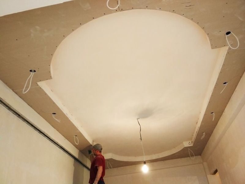 Фигурные потолки из гипсокартона своими руками: фото, видео