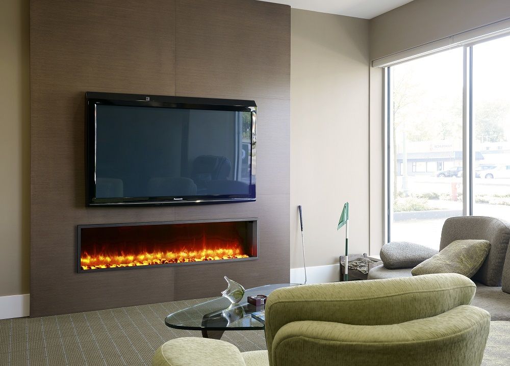 Камин электрический в интерьере гостиной с телевизором фото дизайн