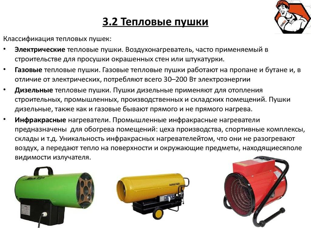 Пушка тепловая дизельная - обзор, применение, как выбрать правильно, полезные советы